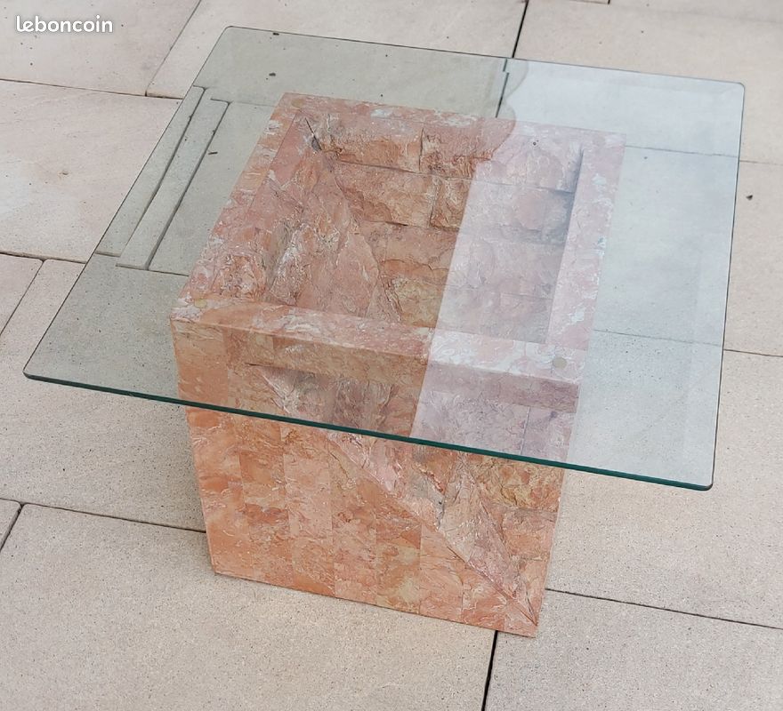 Table basse plateau verre trempé (image 2)