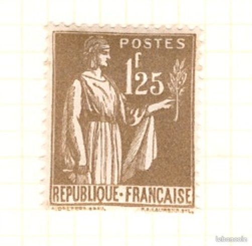 Timbre France 371 - 1937 Paix - Neuf Avec Gomme Originale MNH - Édition Complète - Collection Prophila