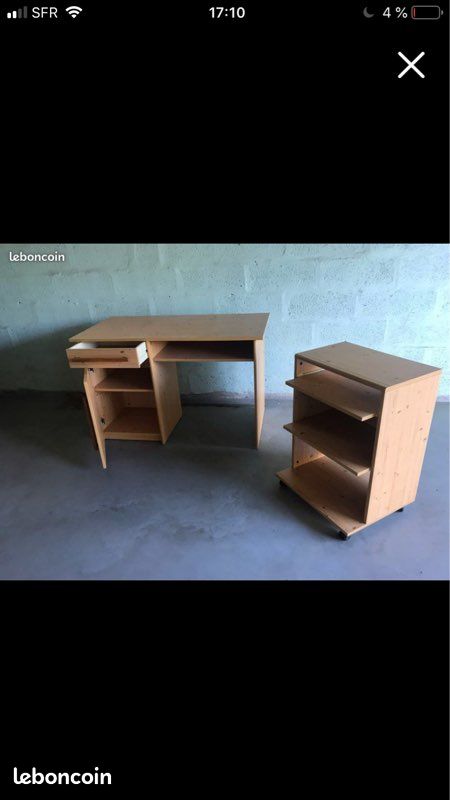 Bureau + petite étagère (image 1)