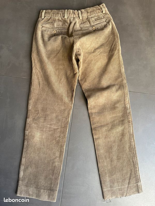 Moncler - Pantalon H velours côtelé beige - S / M (image 3)