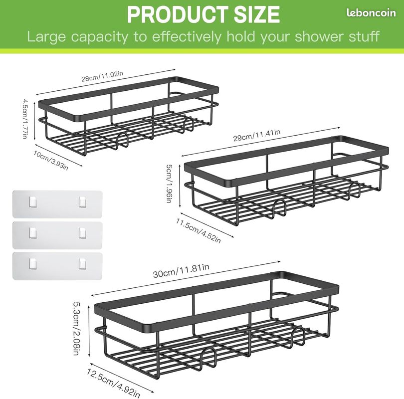 Étagère de salle de bain, organisateur de rangement de douche Étagère de salle de bain, organisateur de rangement de douche