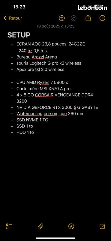 Setup pc gamer complet (image 2)
