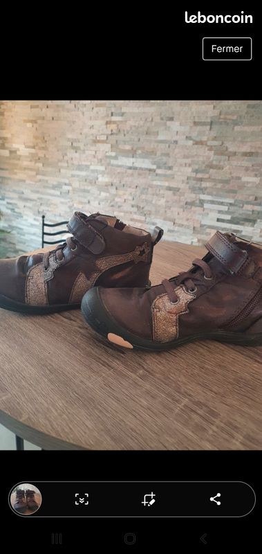 Bottines filles cuir Vertbaudet 28 (image 3)