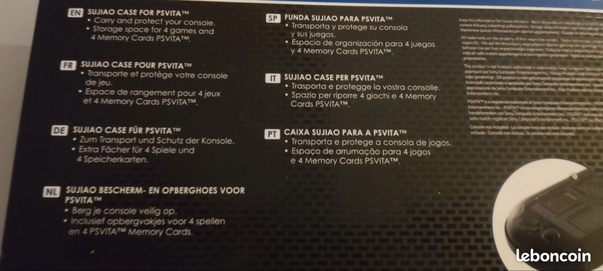Étui rigide Bigben PS Vita – Sujiao Case (neuf sous blister) (image 3)