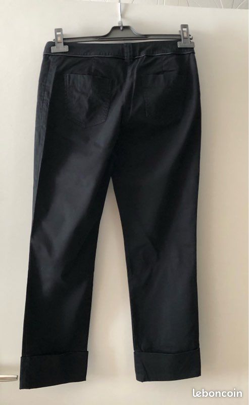 Pantalon Court Cop Copine Noir Taille 38 - Style Corsaire - Occasion Très Bon état