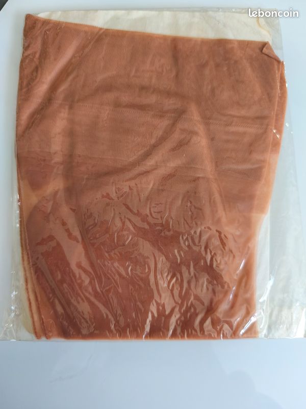 1 paire de bas nylon avec couture trés fin beige doré t 1 (image 1)