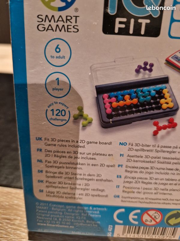 Jeu De Logique IQ Fit - 80 Défis 3D, Casse-tête Pour Enfants Dès 6 Ans Et Adultes - Développe Réflexion Et Concentration