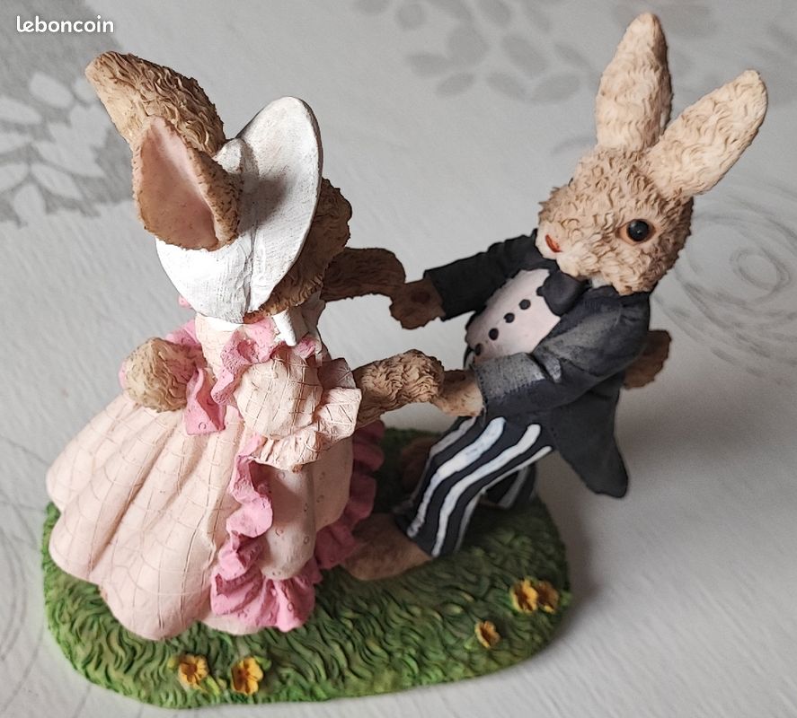 Décoration couple lapins dansant (image 2)