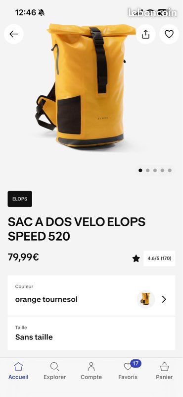 Elops Sac Sac De VÃ©lo Sac à Vélo ELOPS Équipements Vélos