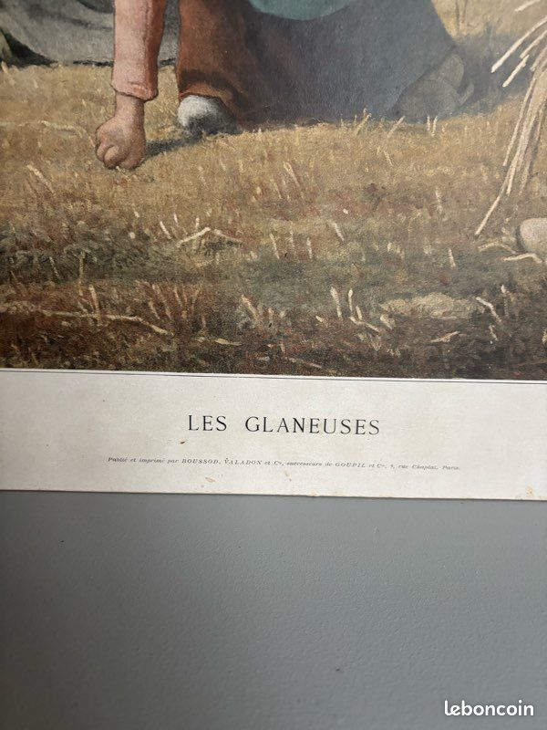 Chromotypogravure ancienne Les Glaneuses Millet-Boussod & Valadon (XIX*) (image 3)