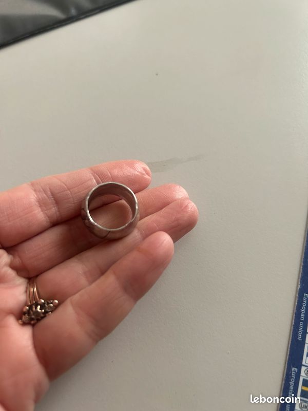 Bague Ancienne Cacharel En Argent Avec Strass - Taille 53 (environ 16.5 Mm) - Style Vintage, Occasion