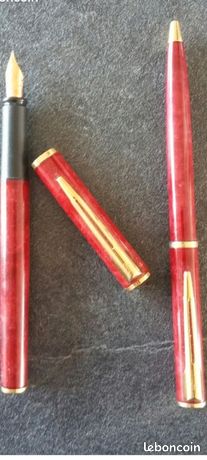 Parure Rare Stylos Waterman Man 33 - Plume Et Bille, Années 70 - Occasion Collection