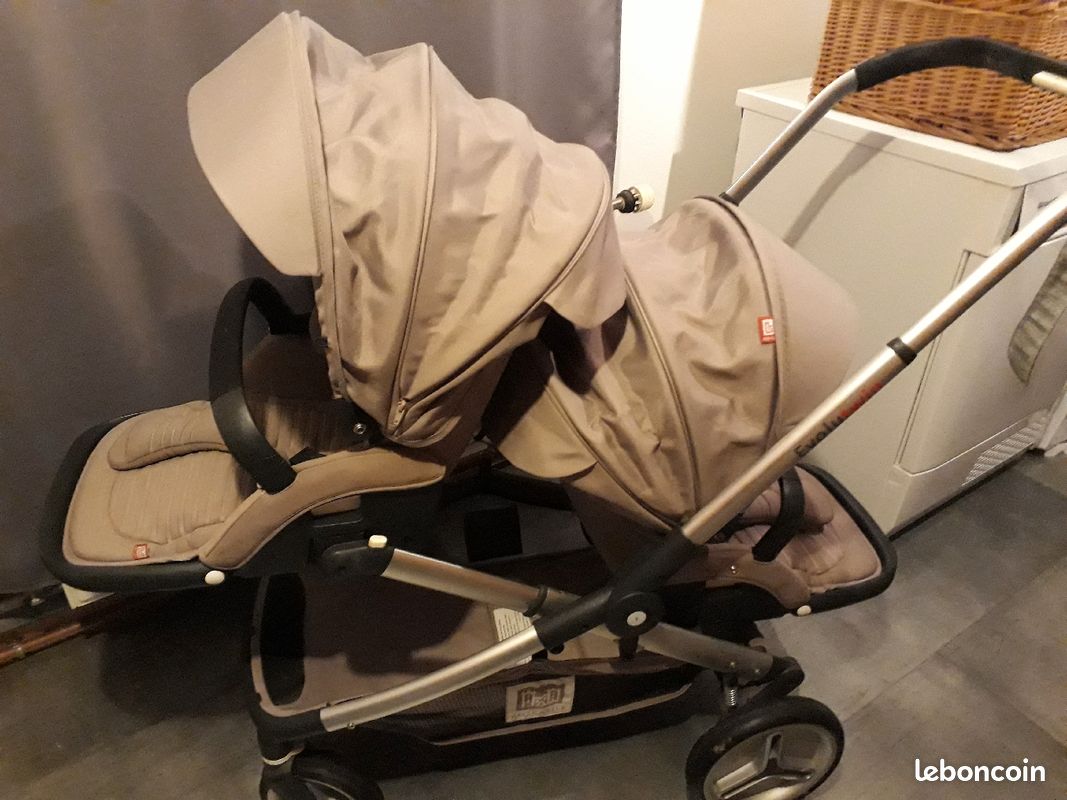 Poussette double evolutwin jumeaux ou enfants rapprochés red castle (image 7)