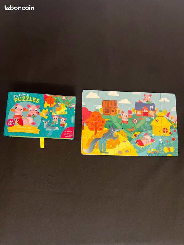 Puzzle – “Les 3 petits cochons” – 25 pièces – Dès 3 ans – Boîte rigide (image 8)