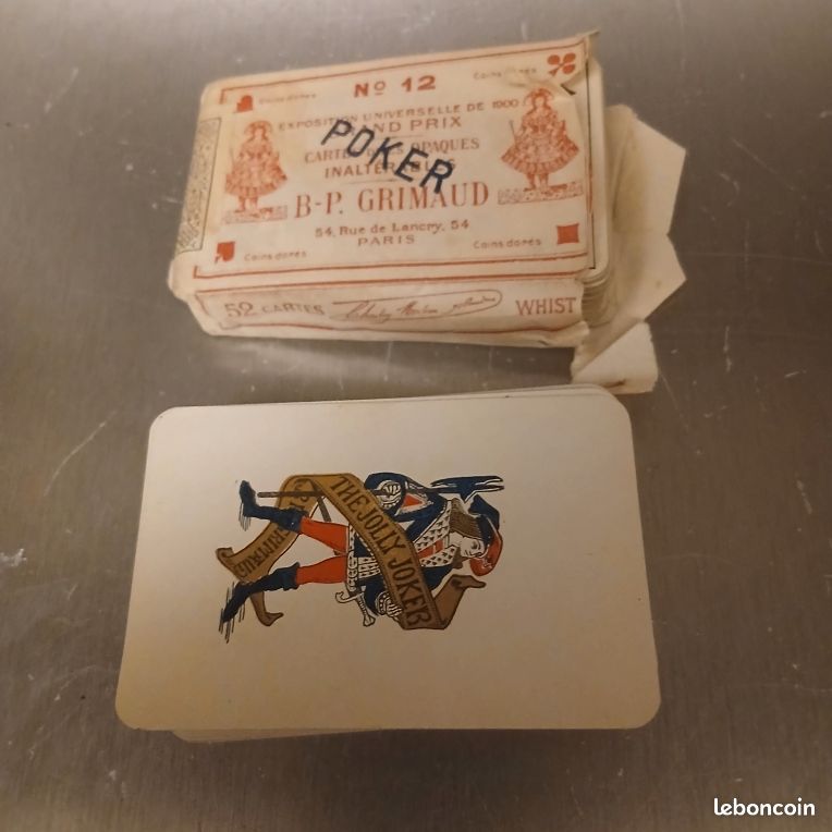 Jeu De 52 Cartes Grimaud BP - French Antic, Bon état, Fabrication Française