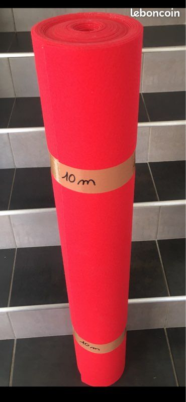 Tapis Rouge Moquette 1/10m avec film de protection transparent Mariage cérémonie Traiteur (image 4)