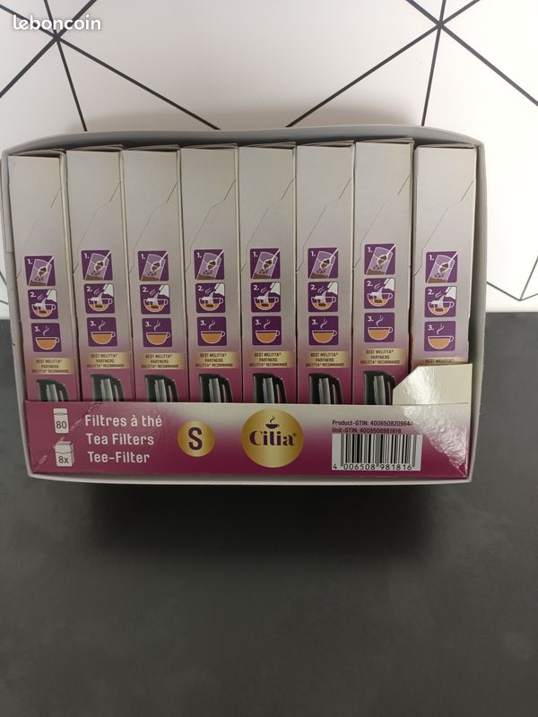 Lot De 4 Filtres à Thé CILIA S80 - Pour Infusion - Compatible Machines à Café - Vendu Par Pack
