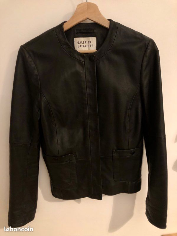 Blouson Cuir Veste Galerie Lafayette Femme Blouson Femme Croûte