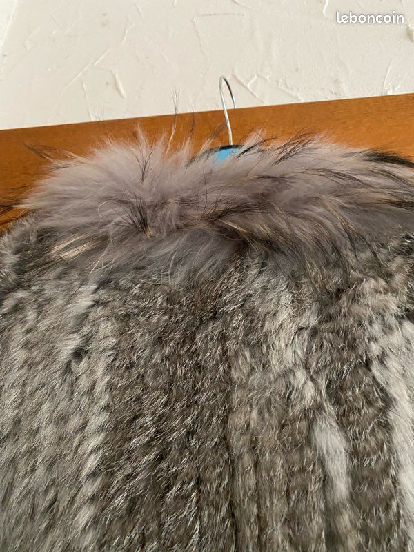 Gilet sans manche fourrure lapin et raton laveur Vêtements