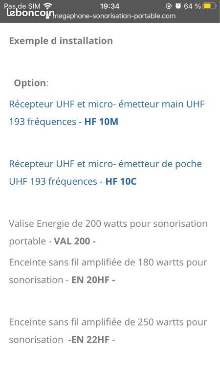 Sonorisation sans fil sono FH 20 (image 10)