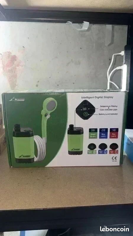 Douche Avec Lumière WADEO Kit Douche De Camping, Douche Portable - Pompe Douche Solaire Avec LED