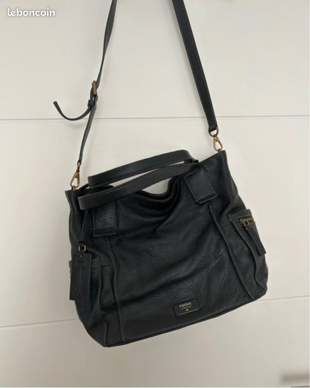 Sac à Main Fossil En Cuir Marron - Style Bandoulière - Occasion - Femme