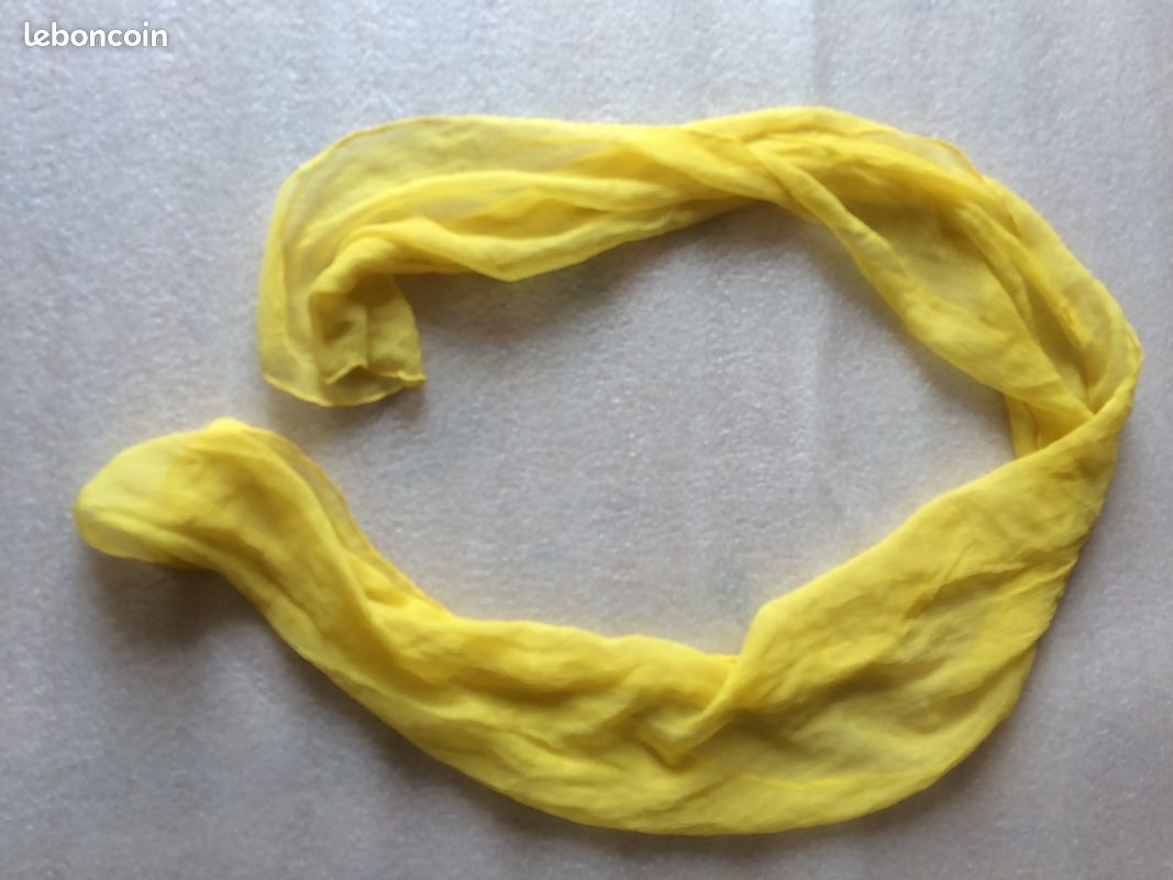 Foulard crépon neuf jaune soleil/djmark (image 3)