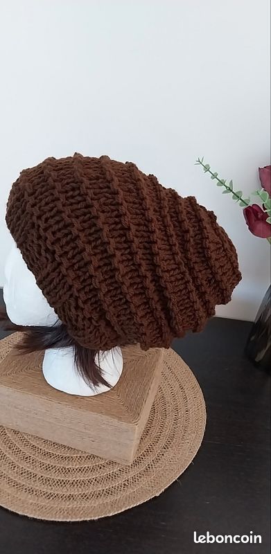 Joli bonnet slouchy marron (image 7)