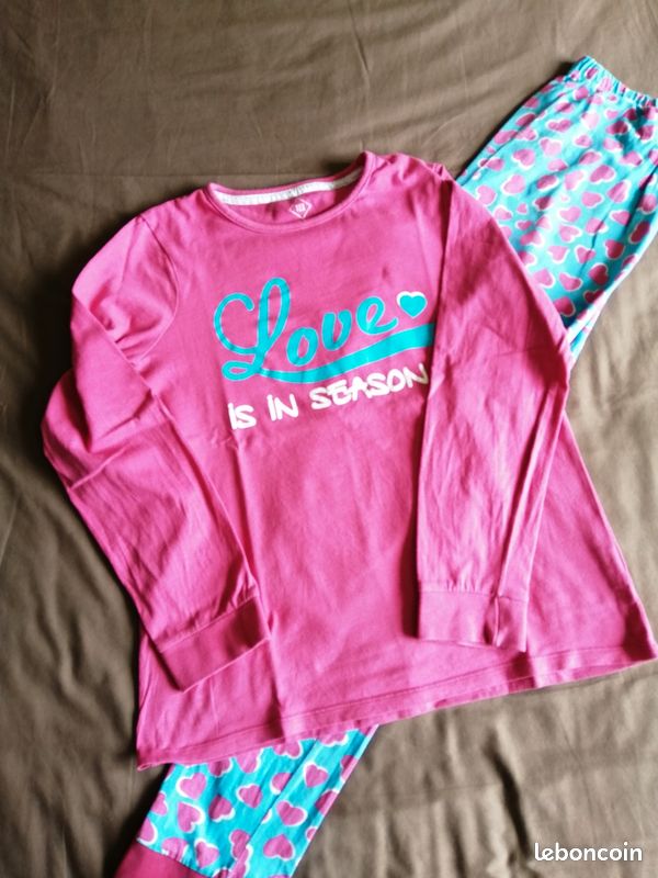 Pyjama deux pièces pour fille en taille 13-14 ans (image 2)