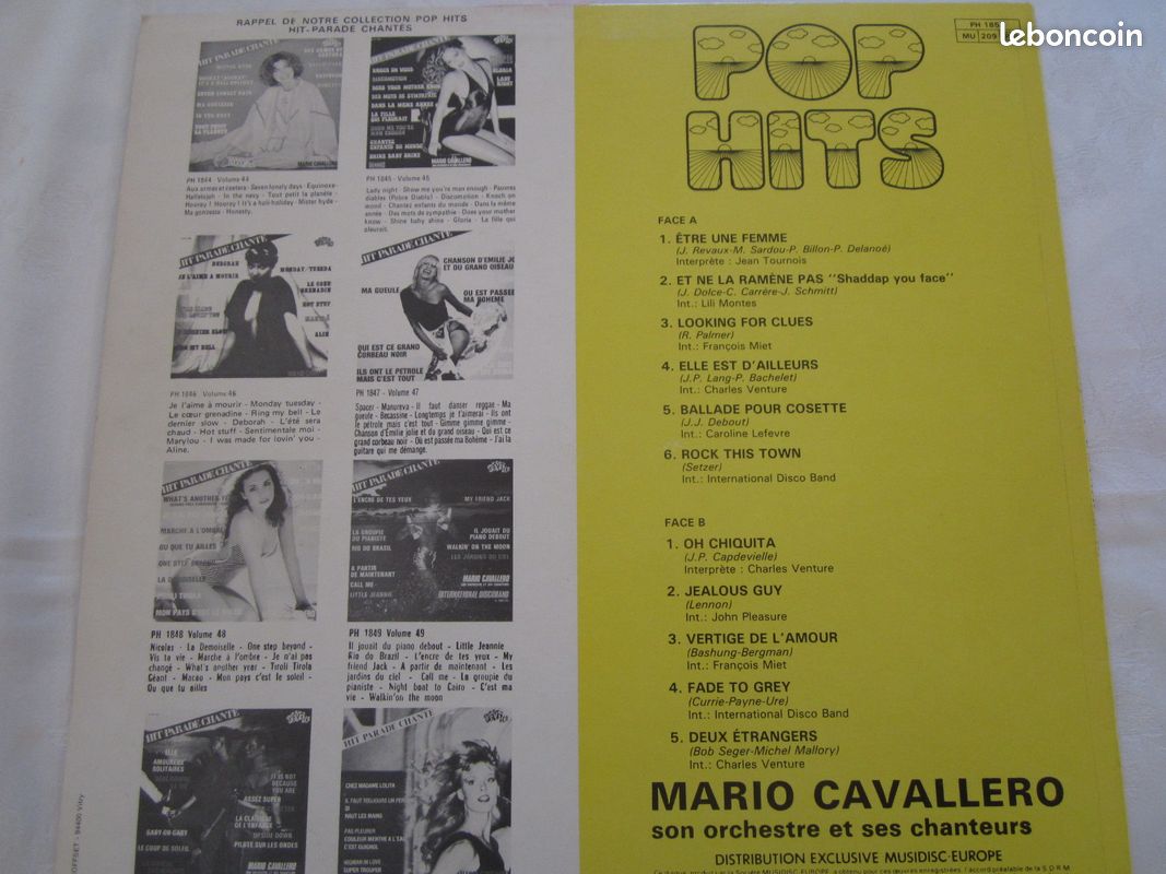 Vinyle 33 T - MARIO CAVALLERO (image 2)