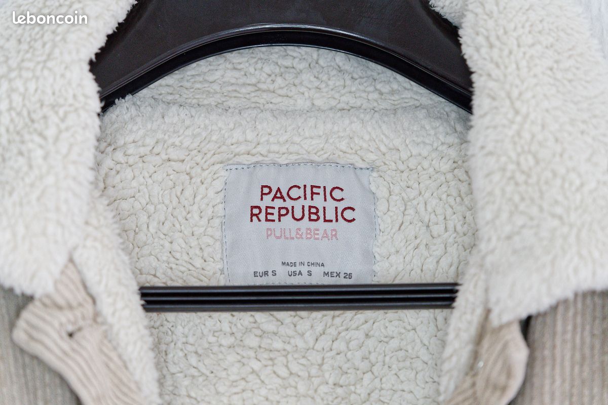 Veste en velours côtelé beige femme T S « Pull&Bear » Vêtements