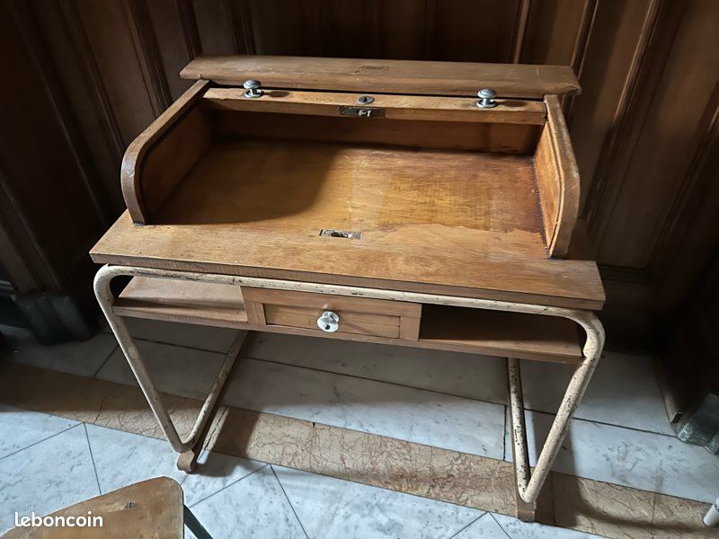 Bureau tubulaire belge de Torck Meuble, métier années 1950 enfant école (image 7)