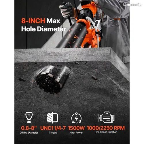Couronne Diamantée Humide 11 Pouces - DPT - Pour Béton, Brique, Asphalte
