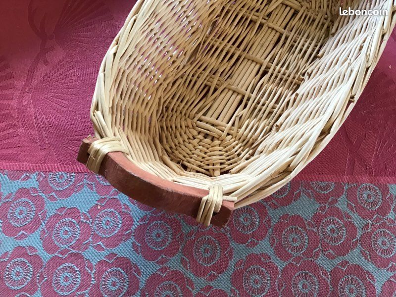 Panier en osier au choix 41 cm avec tissu ou 28 cm avec bois (image 3)