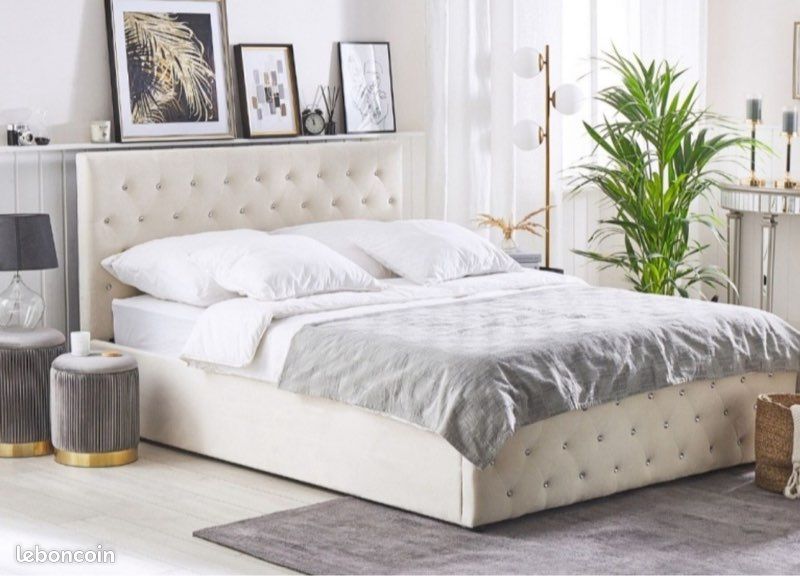 LIT PRESTIGE GRIS 160x200 Offre Spéciale (image 2)