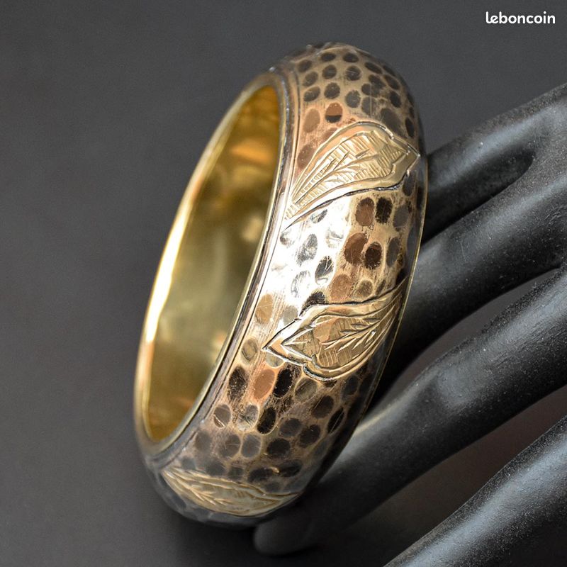 Bracelet Jonc Rigide En Laiton Doré 81stgeneration - Taille 19 Cm - Neuf Avec étiquette