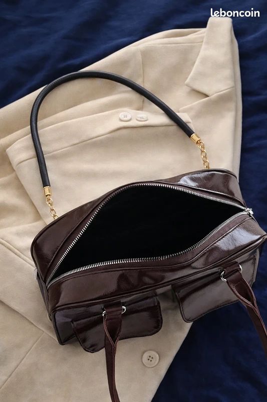 GLITZALL Sac à Bandoulière Boho Chic Pour Femme - Petit Sac Croisé Avec Poches Multiples, Glands Et Design Creux, Marron Élégant