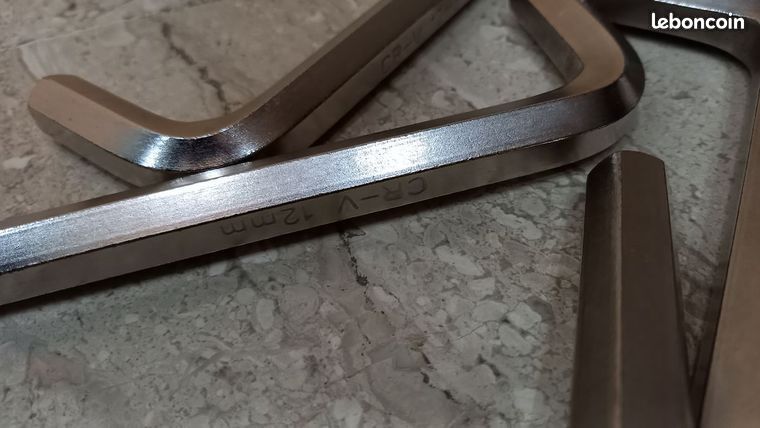 NEUVE : Stock de 14 Clés Allen 12mm Chrome Vanadium pour les vis BTR à 6 pans creux (image 4)