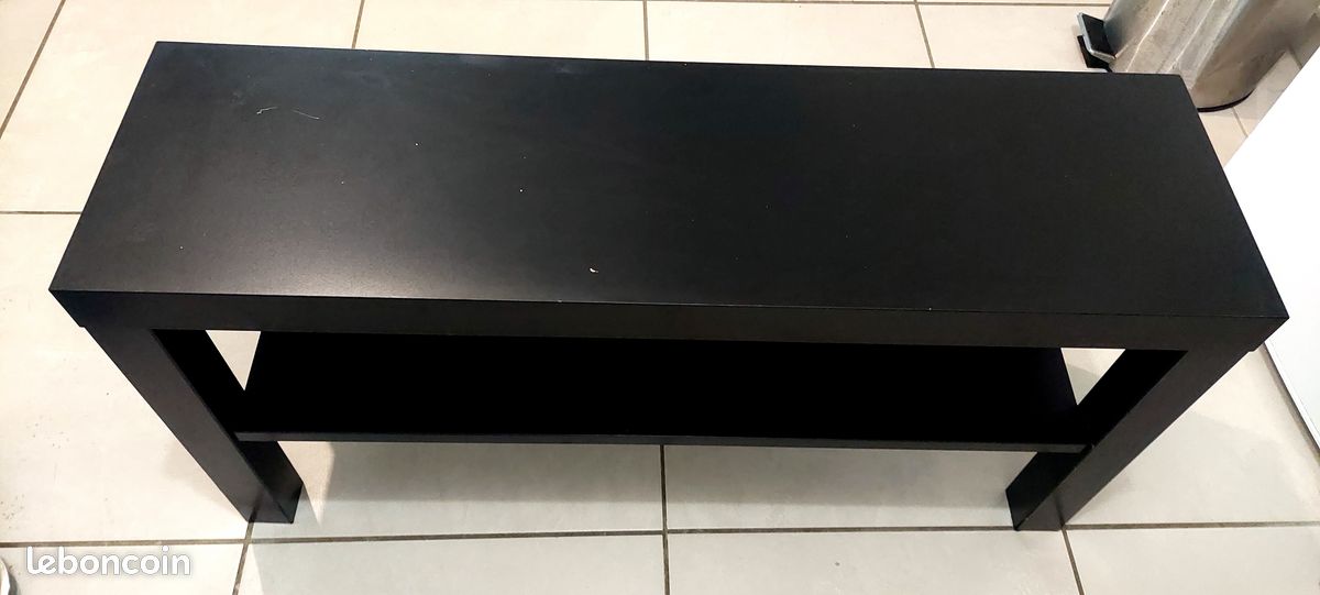 Meuble TV en bois noir (image 3)