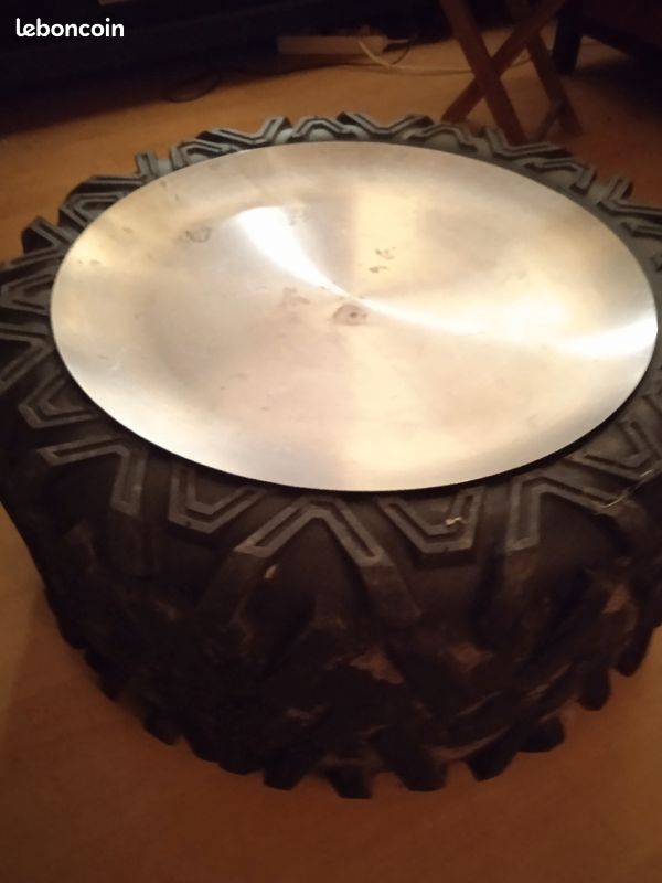 Table basse pneu artisanale (image 10)