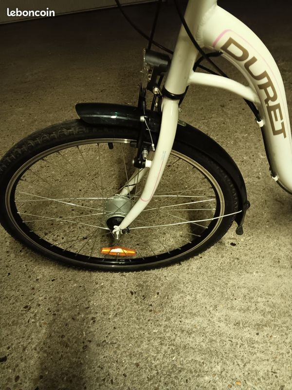Vélo ville blanc femme 26" col de cygne marque DURET - GELIANO (image 3)