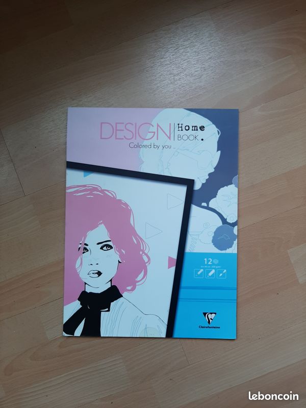 Coloriage adulte Portraits Design Home Book Clairefontaine (image 1)