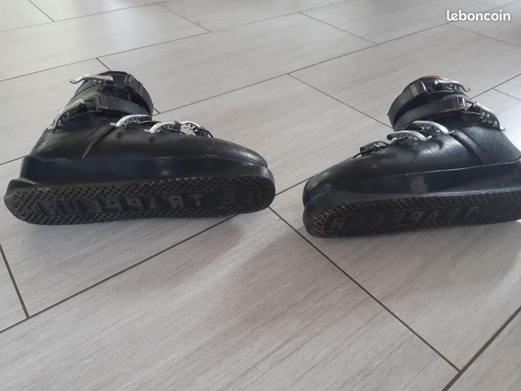 Chaussures ski en cuir trappeur vintage des années 60 (image 3)
