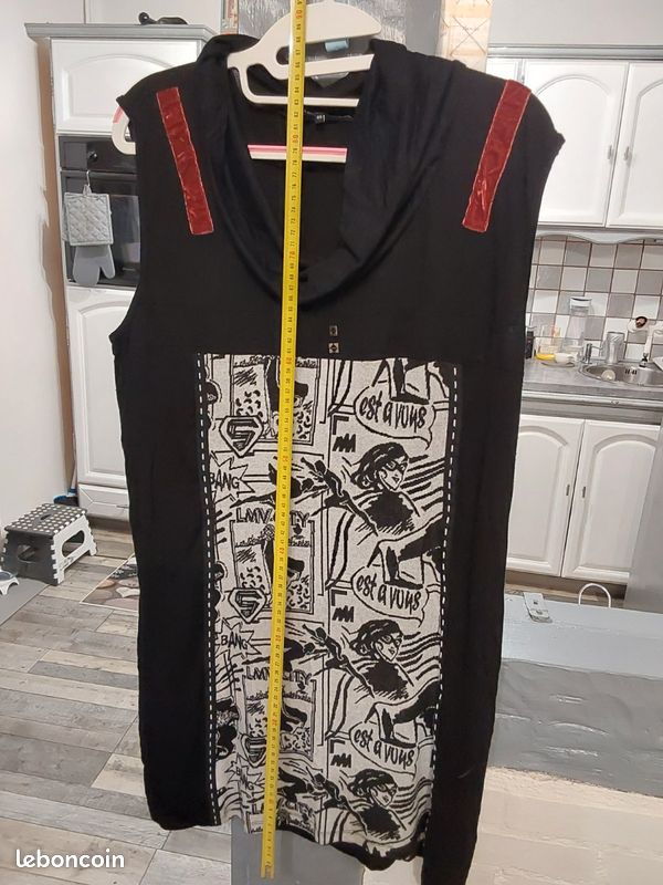 Robe Chic LMV Noir – Taille 46, Longueur Genou, Très Bon état