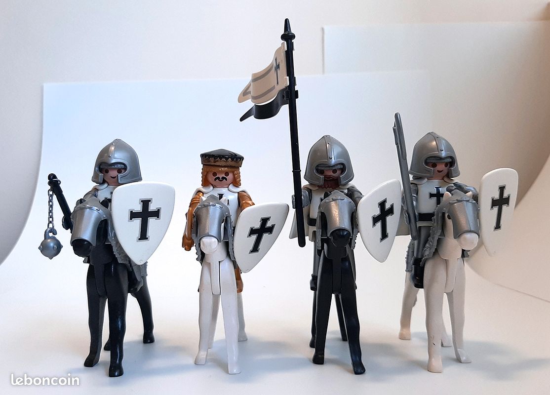PLAYMOBIL CHEVALIER CROISÉ Teutonique 4625 Crusader Chateau Custom