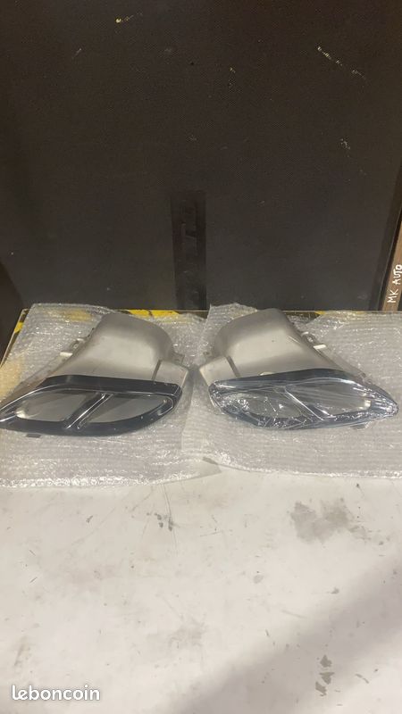 2 embouts pot chrome look MERCEDES DIFFERENT MODEL SUR LA LISTE (image 5)