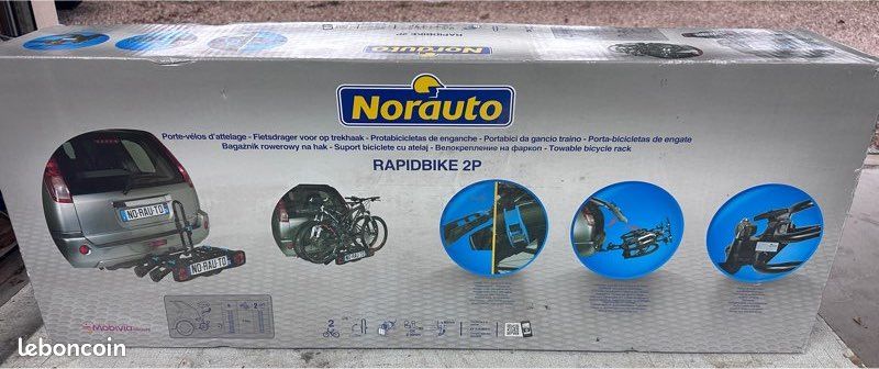 Porte-vélos sur attelage NORAUTO RAPIDBIKE 2P pour vélos