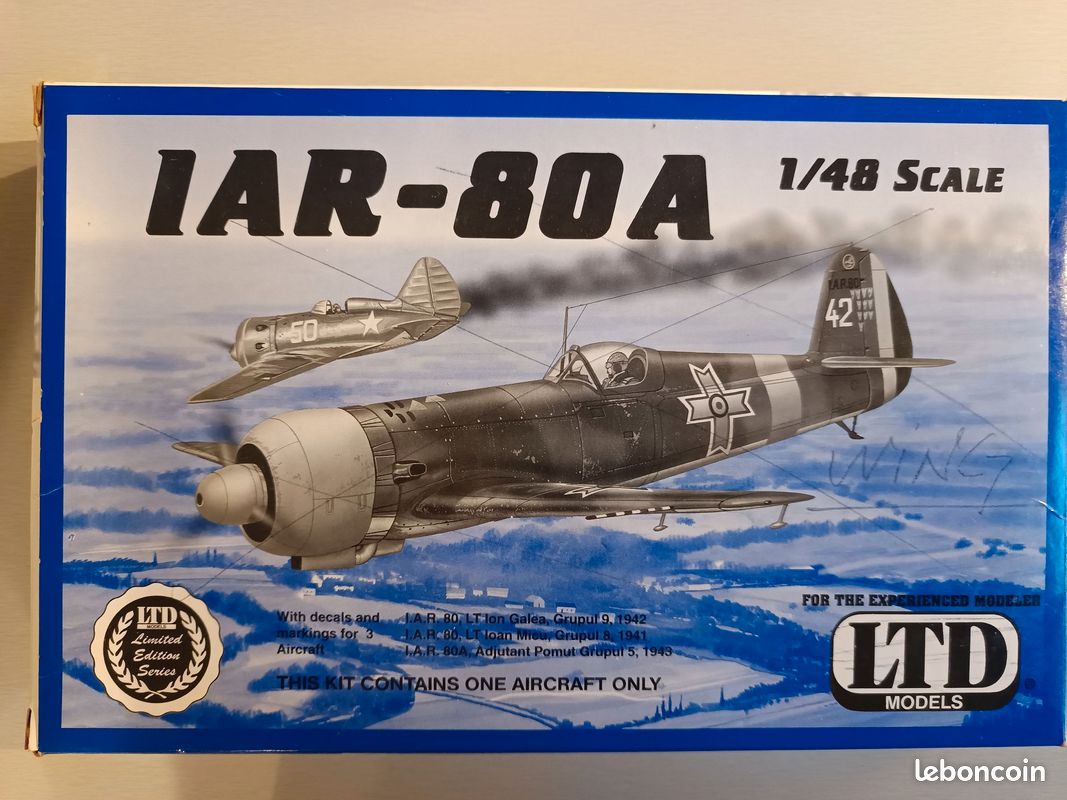 Maquette boitage vide IAR-80 A LTD Models 1/48° - Modélisme