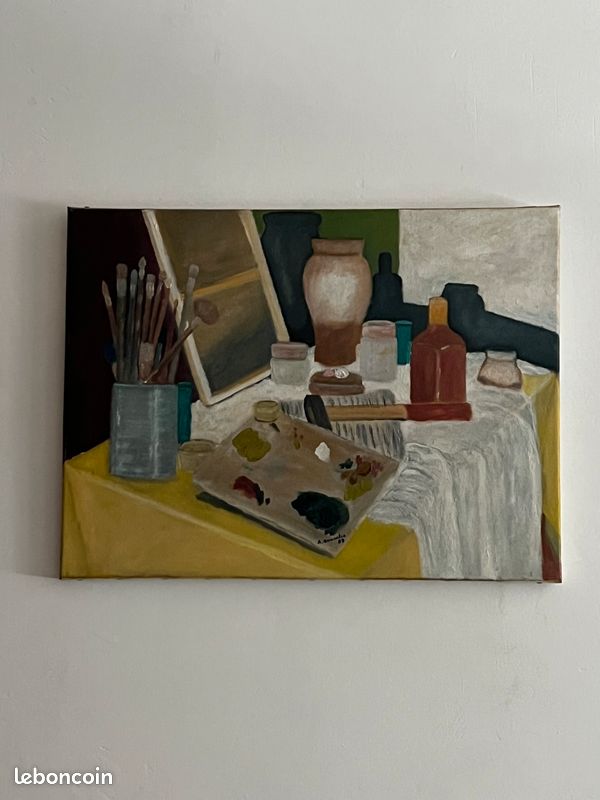 Peinture ATELIER de PEINTRE nature morte (image 2)