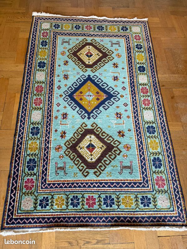 Tapis Ancien Kazak Authentique Caucase – Années 70 Certifié – 176 x 107 cm (image 3)